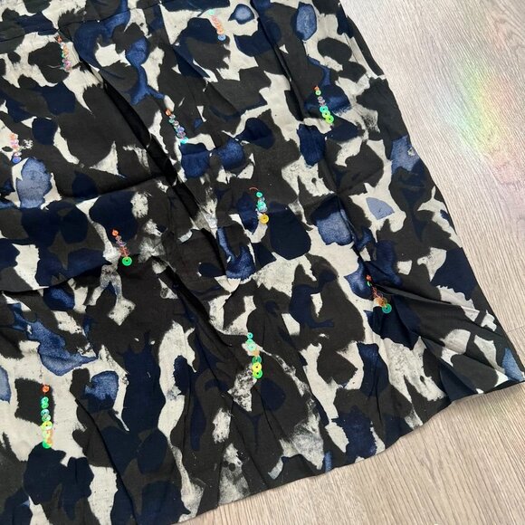 TwinSet Simona Barbieri Milan shift M lightweight sequin abstract animal print - Picture 2 of 7